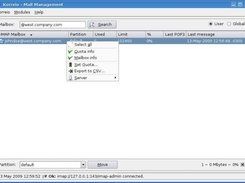 Imap Partition management