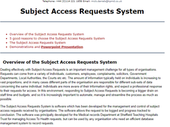 KPMD Subject Access Requests System Screenshot 1