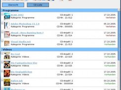 KPowerlend Hauptfenster: CD-Liste