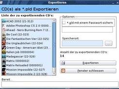 CD-Liste exportieren