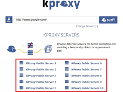 KProxy Screenshot 1