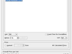 Calculation details of a template text.