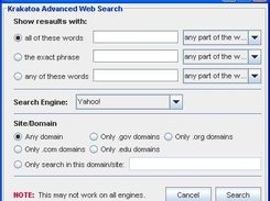 Advanced Search Screen