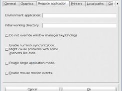 New connection configuring remote application 