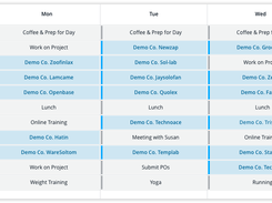 Filling Calendars