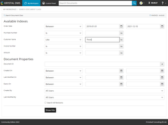 KRYSTAL DMS - Search Document Class Screen
