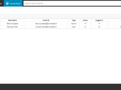 KRYSTAL DMS - User Management Screen