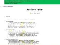 KSearch Search Results Page