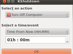 KShutdown 3.0 Beta (main window, GTK+ style)