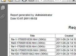 KnowledgeTree Generate PDF reports