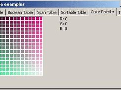 Table that serves as a simple color chooser.