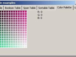 Table that serves as a simple color chooser.