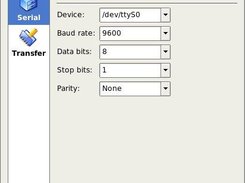 Preferences screen KTermEmulator -> default serial settings