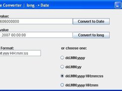Milliseconds in upper Field, the Date in lower Field