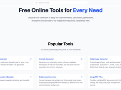 Free Online Tools for Every Need Screenshot 1
