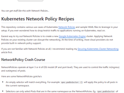 Kubernetes Network Policy Recipes Screenshot 1
