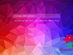 Kumuda OS 1.0 Grub Screen