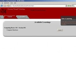 The Student's Interface - Taking a Learning