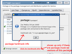 package inspector versions tab