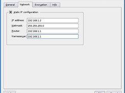 Properties - Network settings - if using static config
