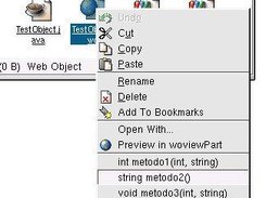 Calling SOAP methods from the context menu
