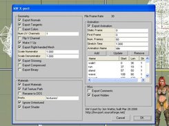 Options for 3ds Max 9 version of kW X-port version 1.3