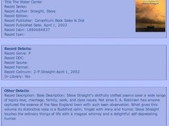 Viewing record information, using the sky style.