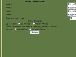 Viewing the admin panel, using forest style.