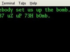 Piping text into 1337 