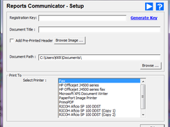 Report Communicator Key Generation