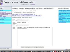 Add a lab book entry