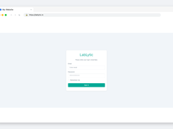 Login page