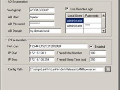 Option Tab : Select Scan Type and Parameters