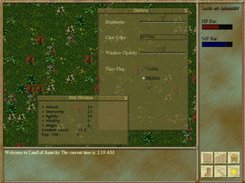 The game layout with some windows open, during daytime.