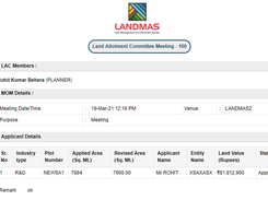 Land Allotment Committee Meeting