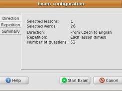 Configuration of exam
