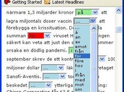 Practising Swedish prepositons on a newspaper website.