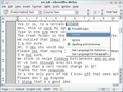 LanguageTool installed as an add-on in LibreOffice 3.3