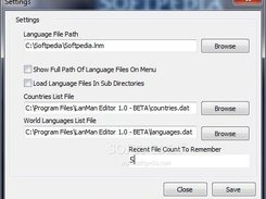 Settings Page