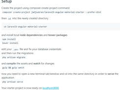 Laravel Angular Material Starter Screenshot 1