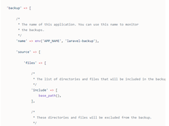 Laravel Backup Screenshot 1