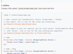 Laravel Breadcrumbs Screenshot 1