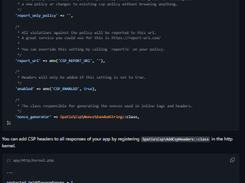 Laravel CSP Screenshot 1