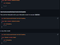Laravel Follow Screenshot 1