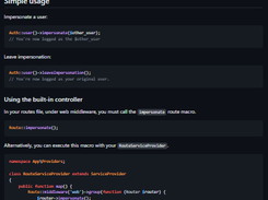 Laravel Impersonate Screenshot 1