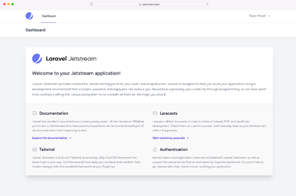 Laravel Jetstream Screenshot 1
