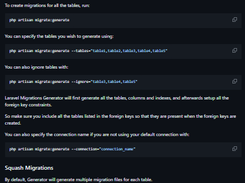 Laravel Migrations Generator Screenshot 1