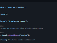 Laravel Model Status Screenshot 1