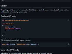 Laravel Route Attributes Screenshot 2