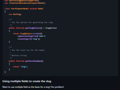 Laravel Sluggable Screenshot 1